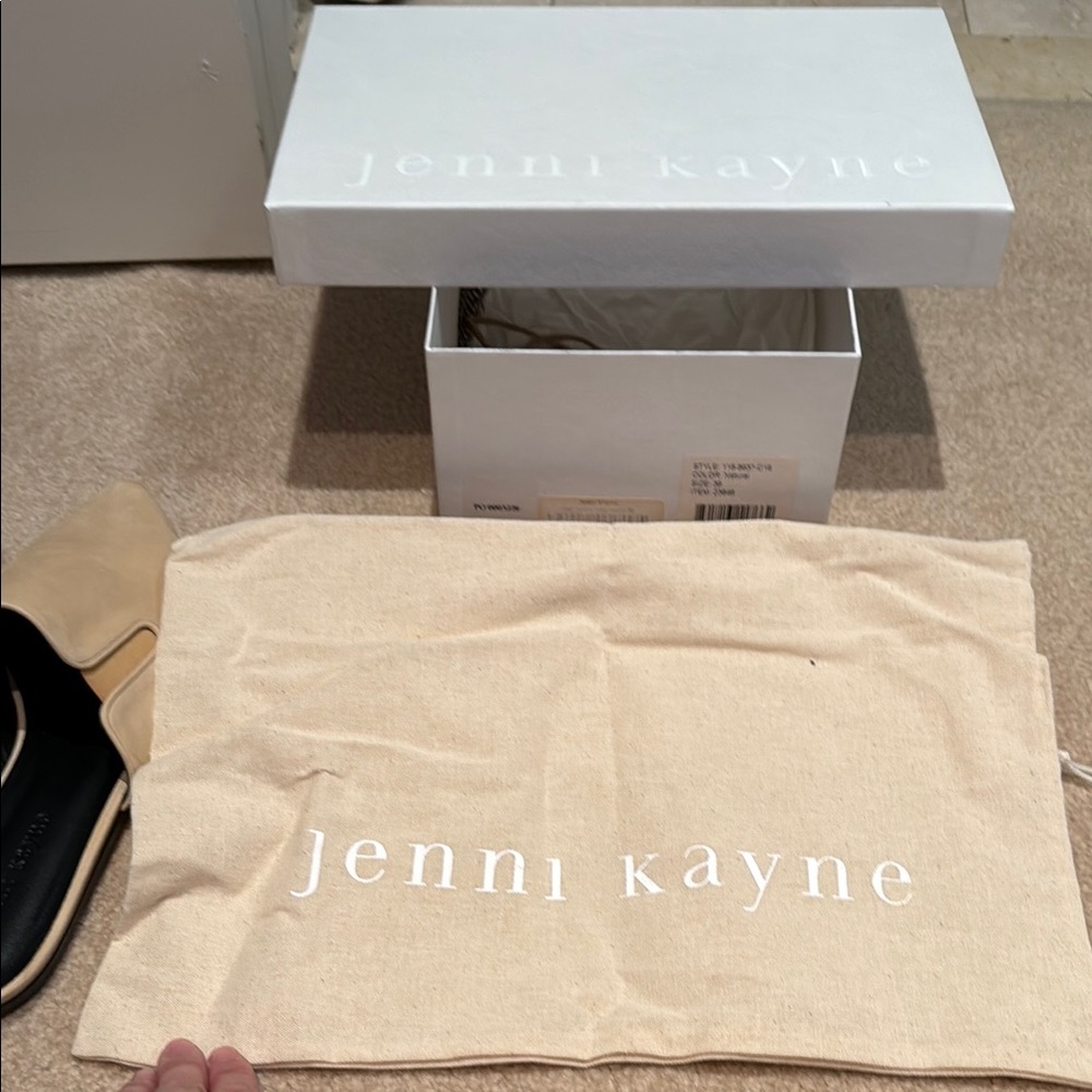 Jenni Kayne Beige Pointed-Toe Suede Mules - Picture 2 of 4